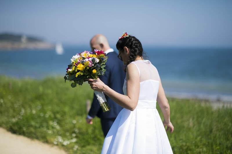 Dos de la robe de mariée sur mesure